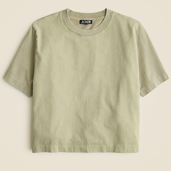 J. Crew Tops - J. Crew Relaxed premium-weight cropped T-shirt